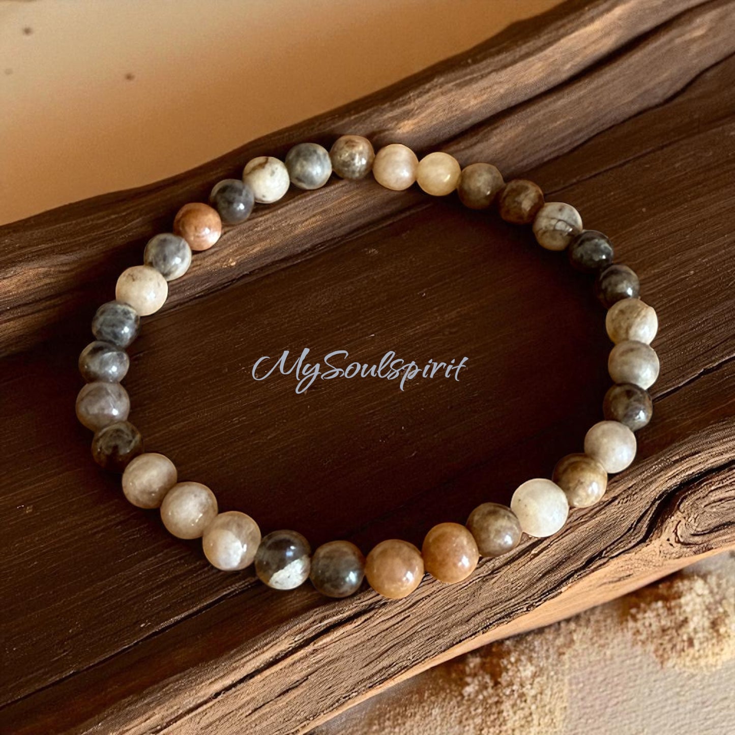 MONDSTEIN schwarz Armband mit 6 mm Perlen