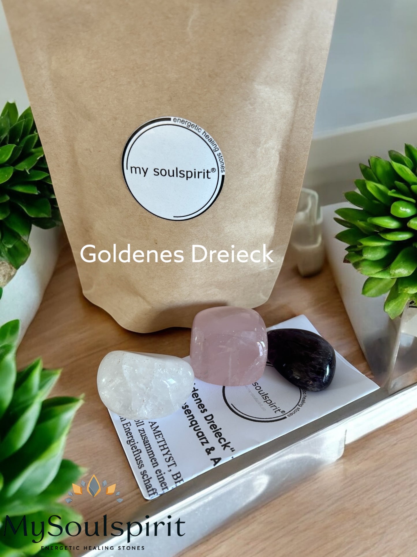 Goldenes Dreieck - Trommelstein Set