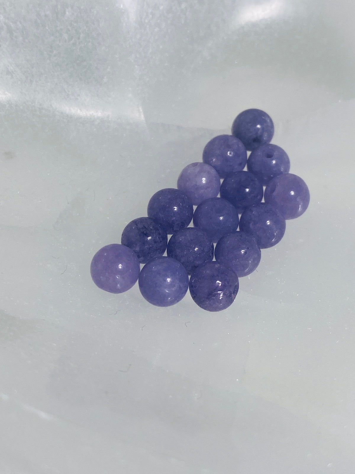ANHYDRIT Perlen 6 mm - 10 Stück - Perlen