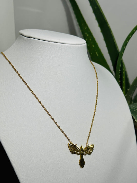 Edelstahlkette Gold mit Adler 49 cm -