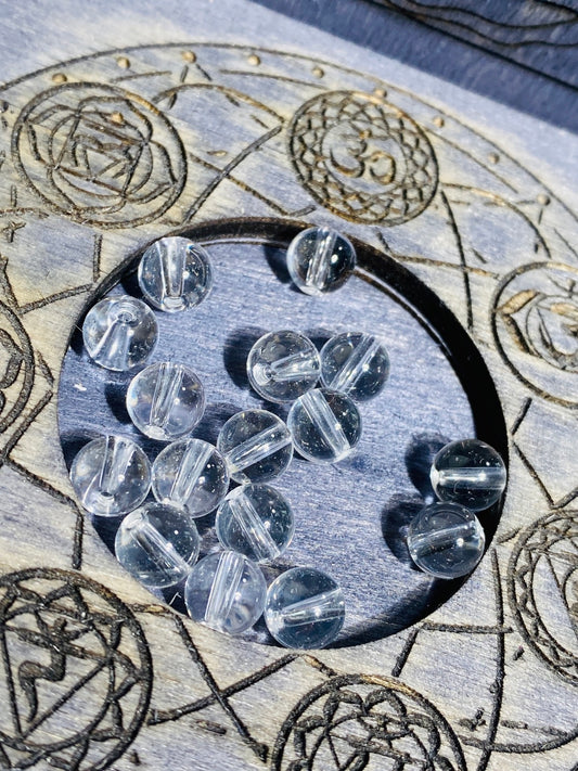 Bergkristall Perlen 6 mm - 10 Stück