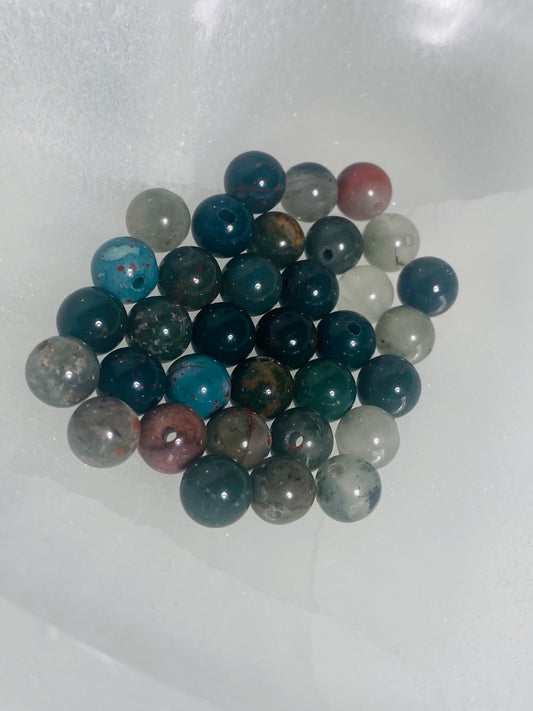 Heliotrop Perlen 6 mm - 10 Stück