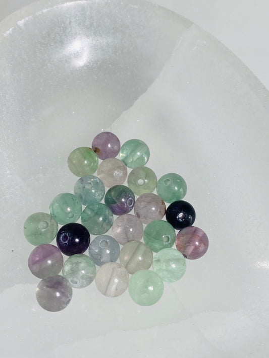 Fluorit Perlen 6 mm - 10 Stück
