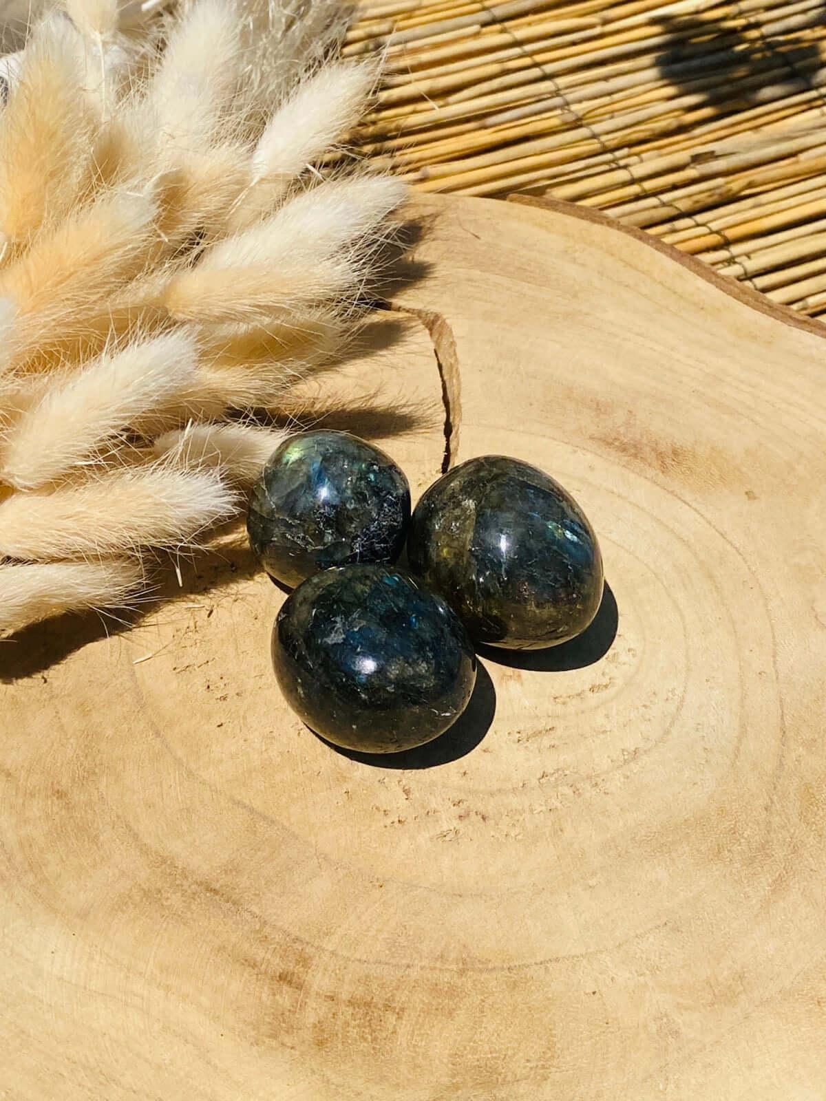 LABRADORIT Trommelsteine ca. 100 Gramm - Trommelsteine