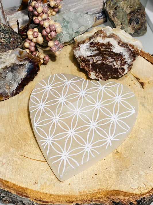 SELENIT Herz Platte 10 x 10 cm - Ladeplatte