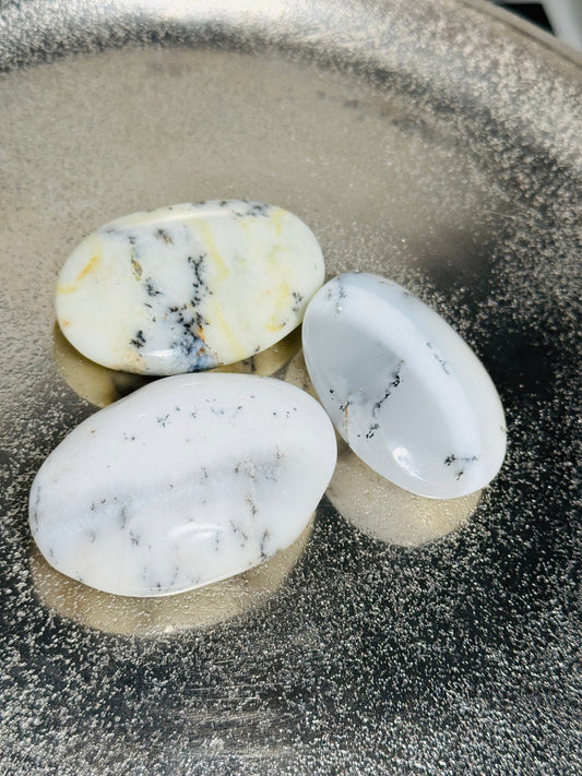 Dendriten Opal Handschmeichler 2 Stück - Kristall