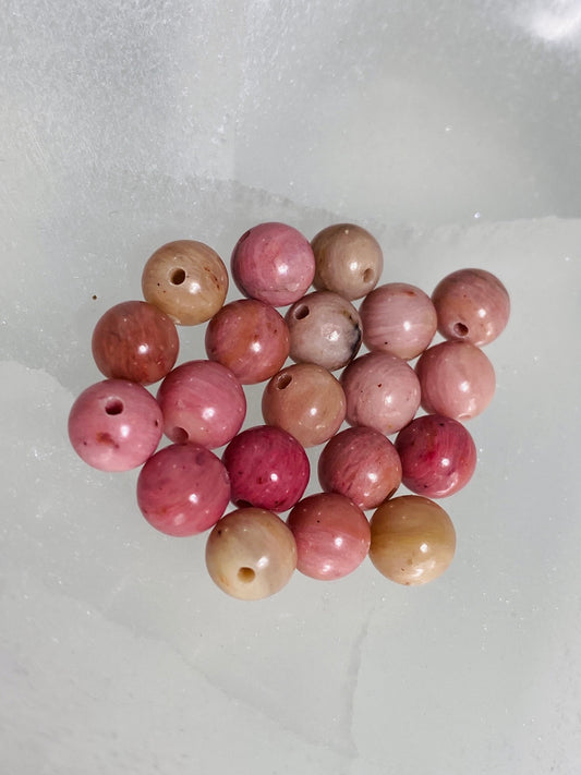 RHODONIT Perlen 6 mm - 10 Stück