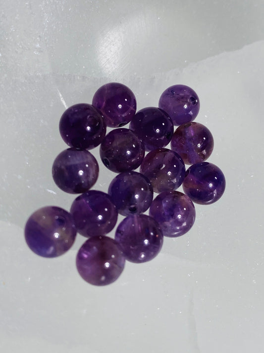 AMETHYST Perlen 6 mm - 10 Stück