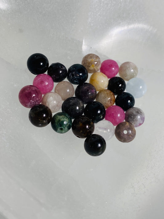 TURMALIN multicolor - bunte Perlen 6 mm - 10 Stück