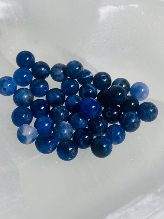 Sodalith Perlen 6 mm - 10 Stück