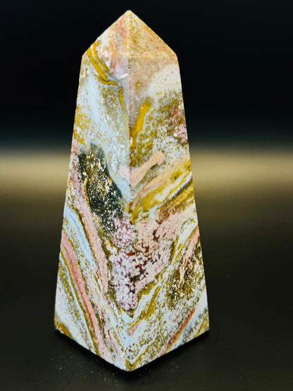 Ozean Jaspis Obelisk 11,9 cm 344 Gramm