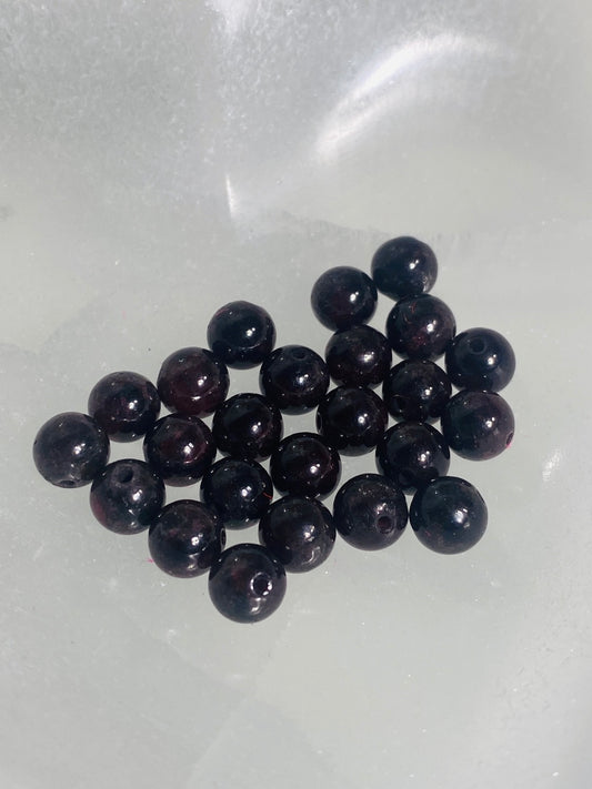 Granat Perlen 6 mm - 10 Stück