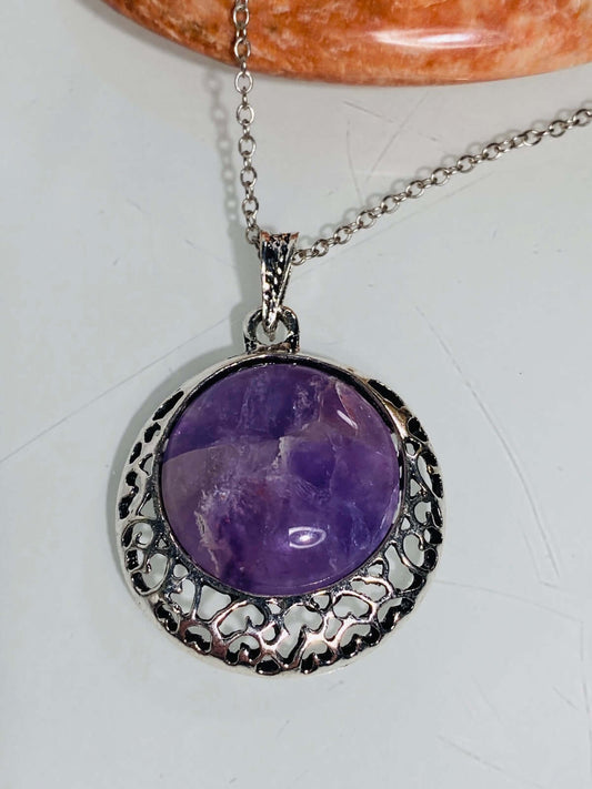 AMETHYST Anhänger mit Silberkette